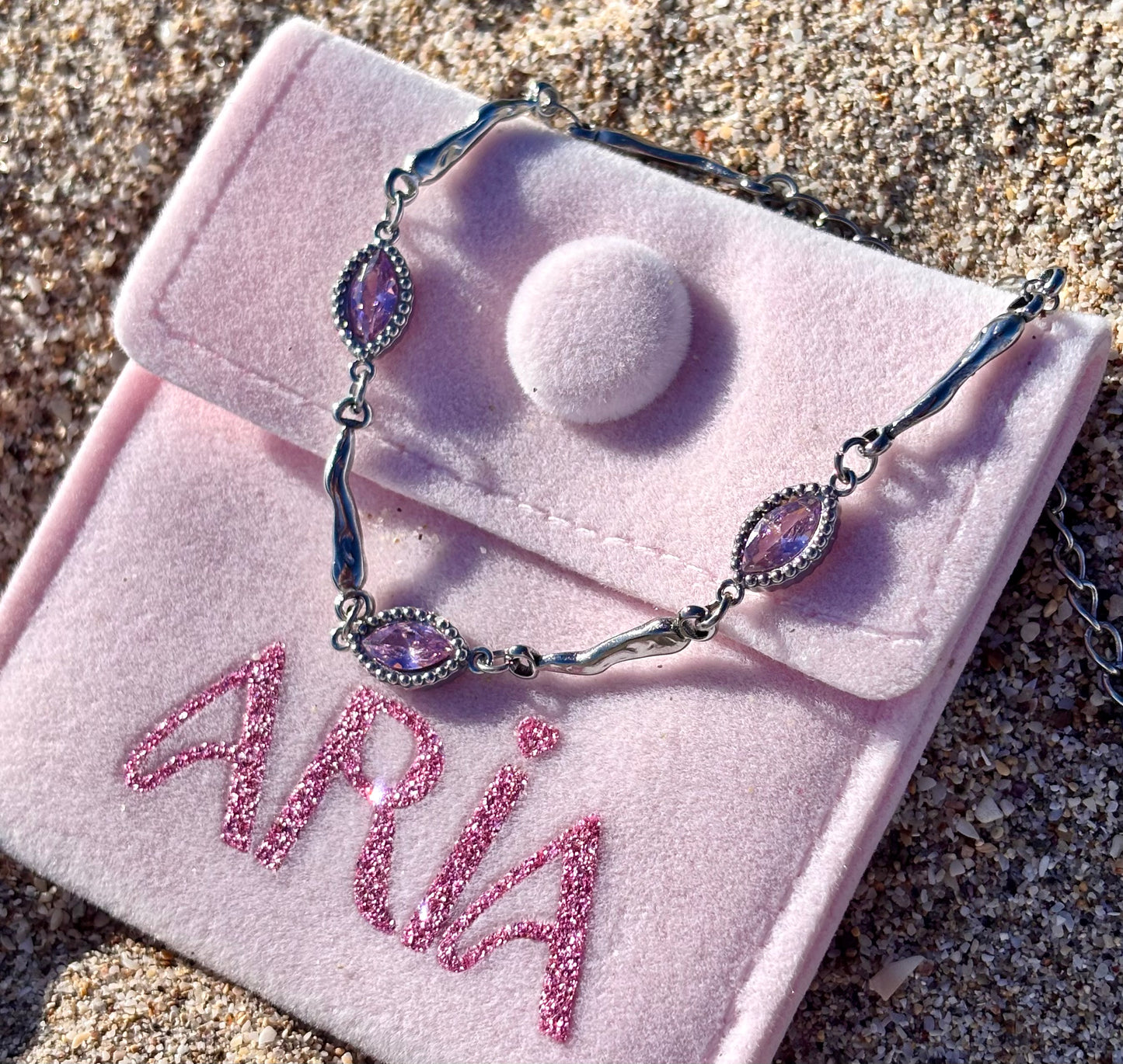 Pink Oval Bracelet