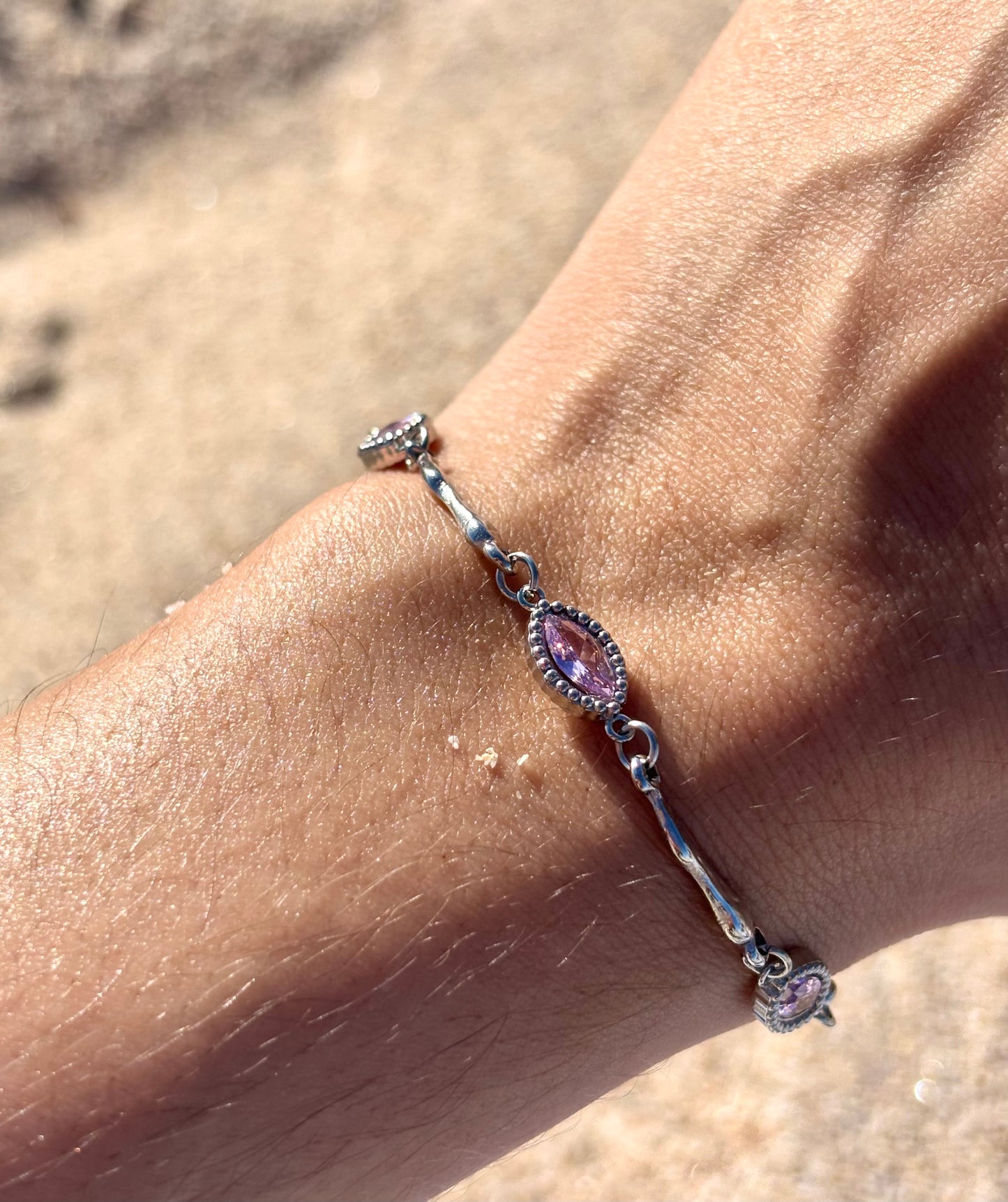 Pink Oval Bracelet