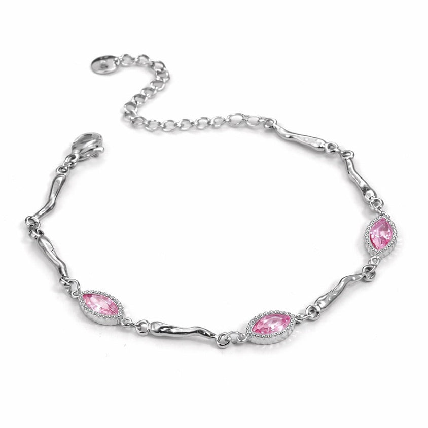 Pink Oval Bracelet