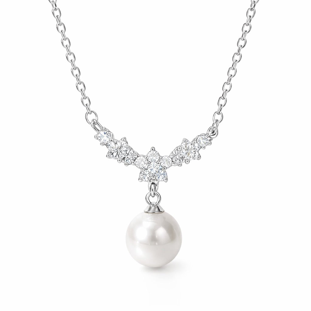 Silver Pearl Necklace
