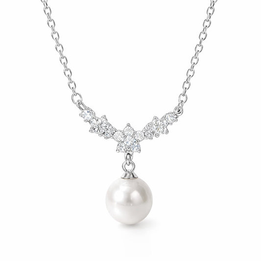 Silver Pearl Necklace